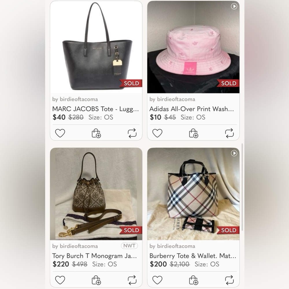 These are examples of items that I have sold.